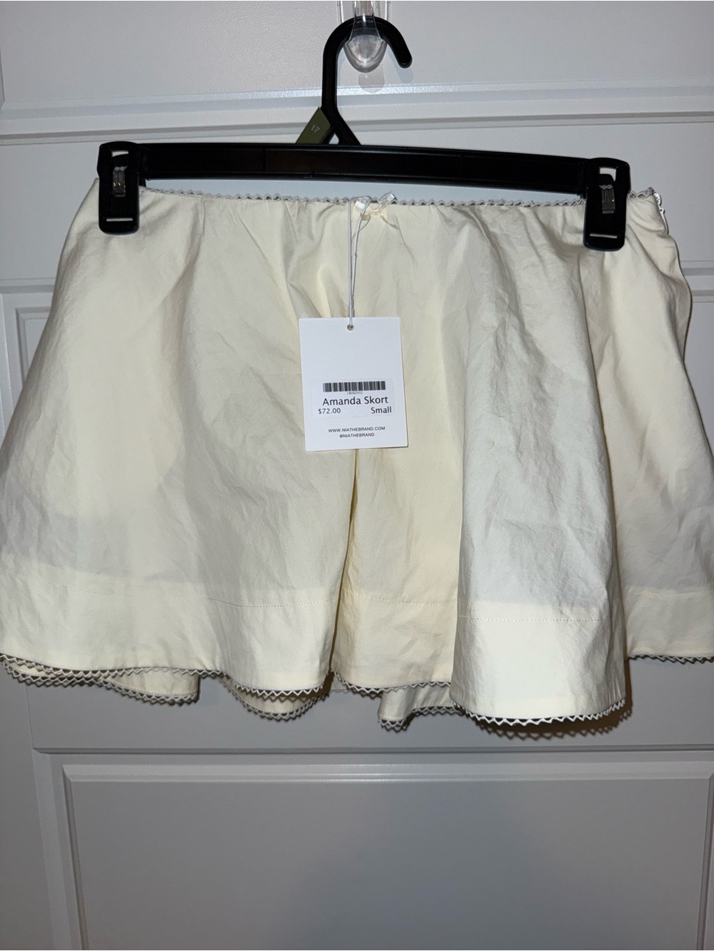 Amanda Skort Mini Skirt in Cream